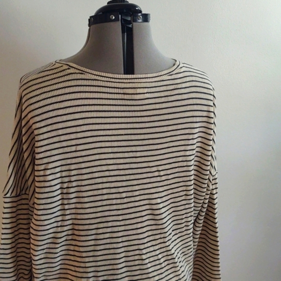 Madewell Waffle Knit Pajama Top in Stripe Sz XL - Picture 7 of 9